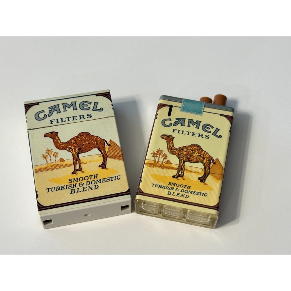 Vintage Camel Filters 2 Cigarette Pack Lighter 80s/90s R J Reynolds Collectible